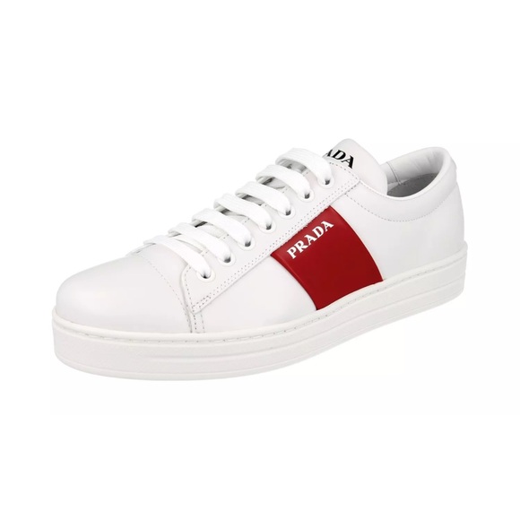 New Prada women calzature donna leather sneakers size 37.5 - Picture 1 of 16